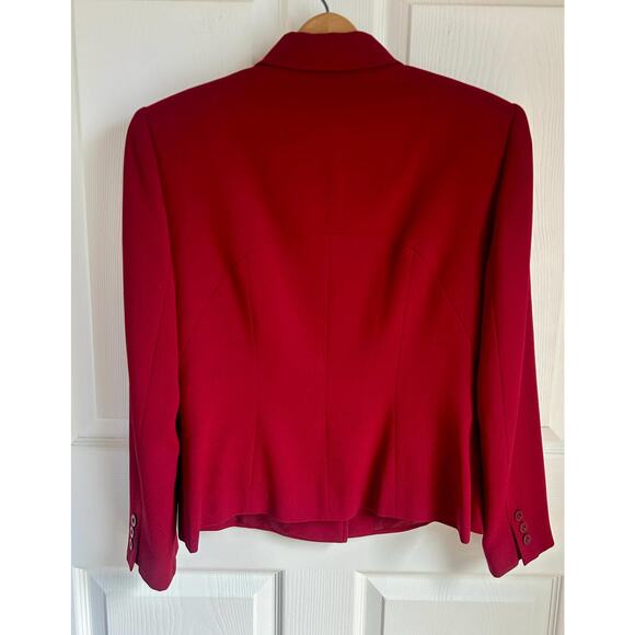 Vintage 90's Women's Dark Red Boxy Blazer Size M | 90's Work Wear Blazer - Picture 4 of 4